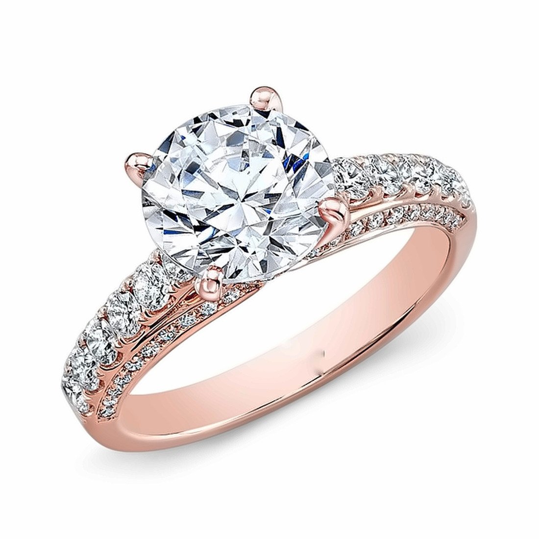 Round diamond solitaire engagement ring